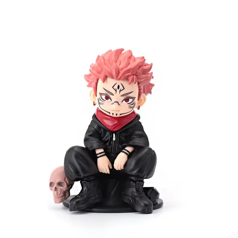 Универсальная аниме-фигурка Действия Jujutsu Kaisen Сатору Годжо и Сукуна Повелитель Проклятий Чиби ПВХ Модель Куклы Игрушки Коллекция