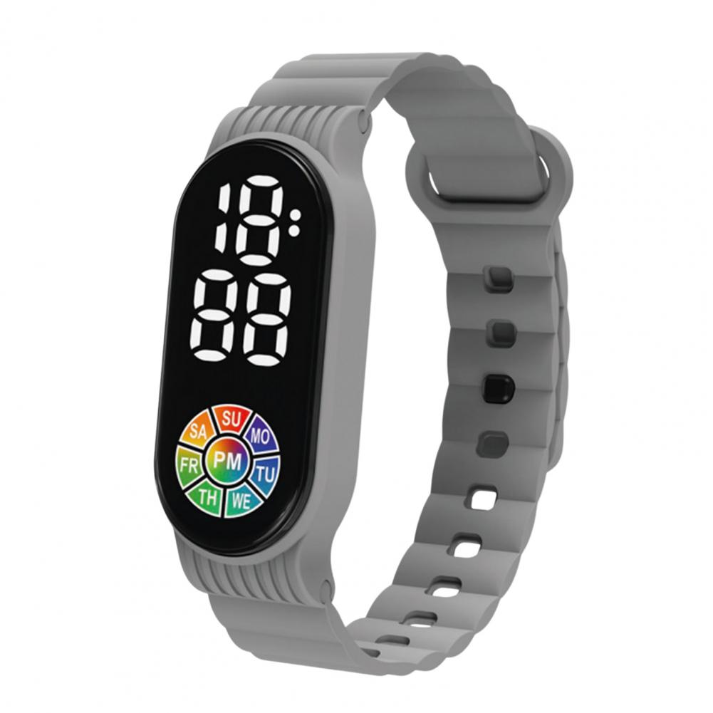 Наручные часы с сенсорным управлением и цифровым дисплеем, водонепроницаемые многофункциональные детские электронные часы