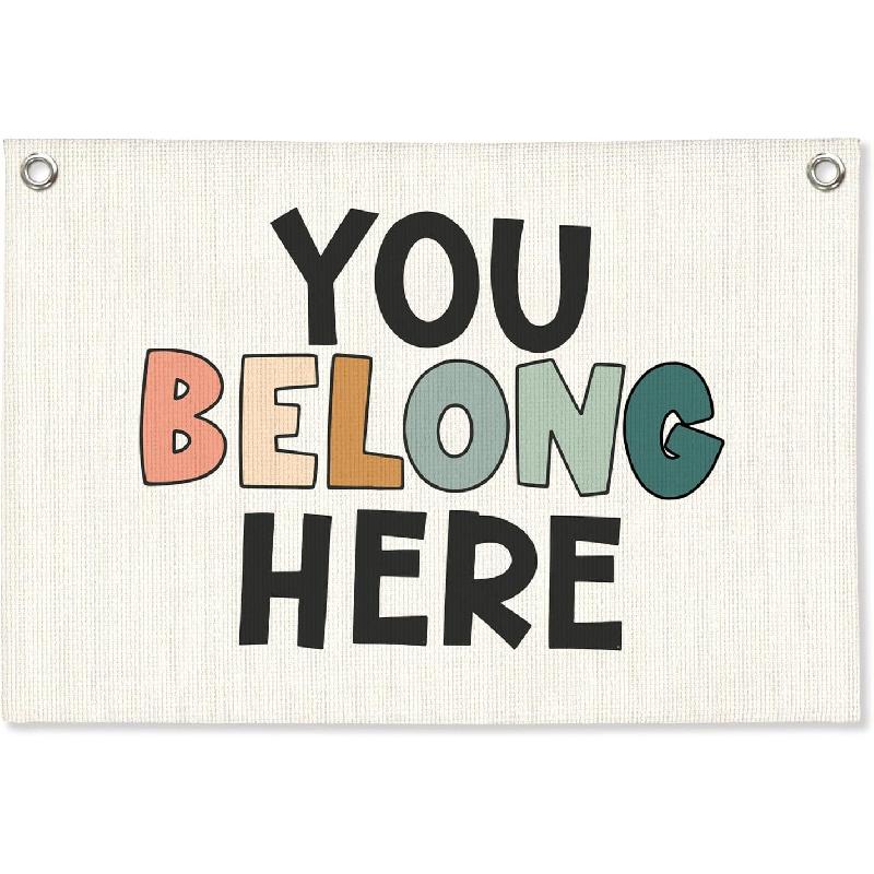 Винтажный Декор Стены Классной Комнаты, Вывеска Добро Пожаловать, Ретро Баннер-Флажок на Холсте для Игровой Комнаты, Детской Комнаты, Нейтральное Настенное Искусство для Комнаты Малыша, Мальчиков