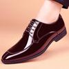Мужские туфли из лакированной кожи, роскошные туфли-оксфорды с острым носком, высококачественная деловая формальная обувь, дизайнерская мужская обувь для свадебной вечеринки