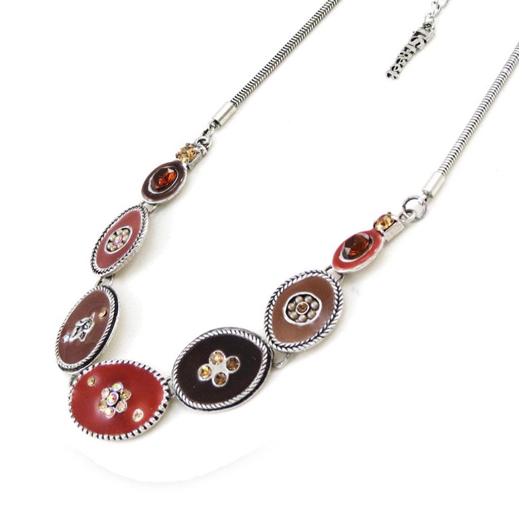 Les Trésors De Lily [C7690] - Mahogany 'Angelina' Designer Necklace