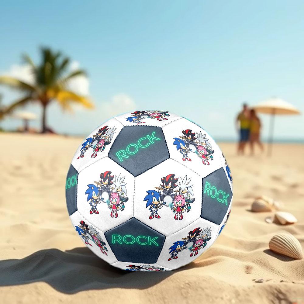 1pc Sonic the Hedgehog Soccer Ball Size 5 Indoor Soccer Ball Fashion Colorful Backyard Game - Great For Sports Fans Gift HE54