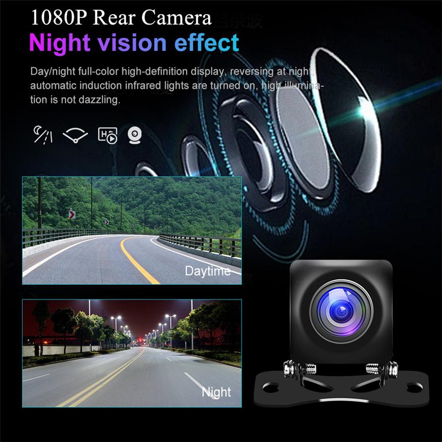 Dash Cam Portable 7" Screen Support Wireless Carplay & Android Auto +Rear Camera