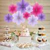 9 Pcs Sunflower Paper Fans Flower Hanging Ceiling Sign Spring Party Decorations for Baby Showers Birthdays Wedding