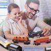 Locomotive Playset Electric Christmas Train Track Set Combinations Railway Track Cars  Children Toy