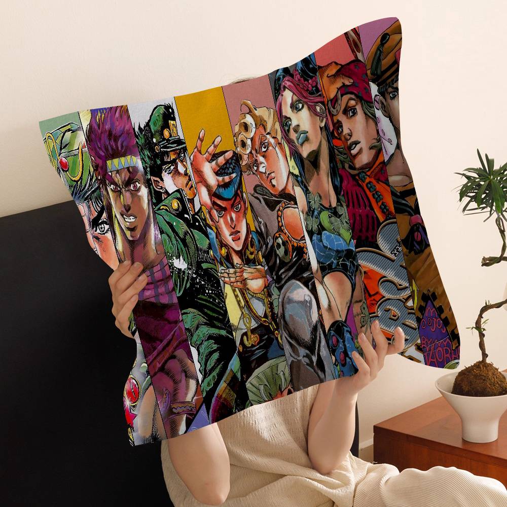 Подушка из аниме JoJo's Bizarre Adventure Подушка для аниме Подушка для дивана и кровати Наволочка для изголовья Подушка-чехол 45x45 см Мода