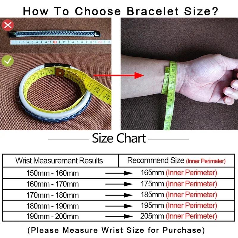 Punk Black Leather Braided Bracelet for Men Casual Sports Jewelry Accessories