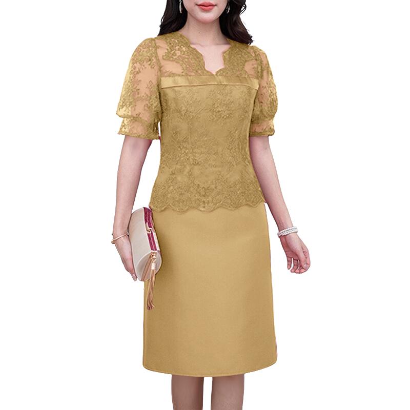 ZANZEA Женское летнее повседневное кружевное платье-футляр с коротким рукавом в стиле пэчворк