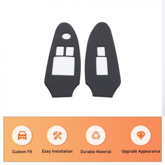 Glossy Black Window Lift Switch Button Trim Sticker For Nissan 370Z Z34 2008-20