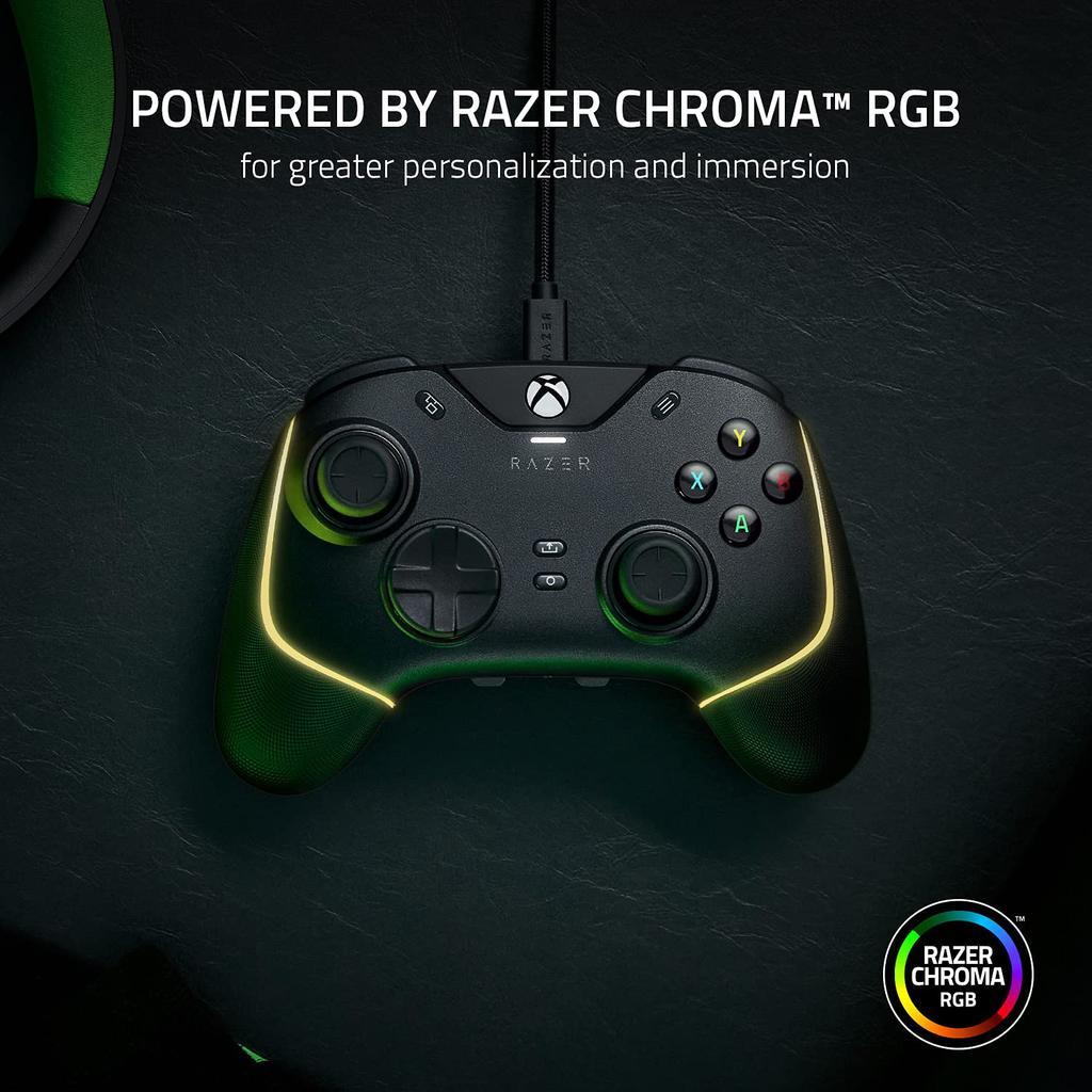 Razer Wolverine V2 Chroma Проводной игровой профессиональный контроллер для Xbox Series Xbox RGB подсветка Переназначаемые кнопки Триггеры Кнопки Триггер Черный XS, One,