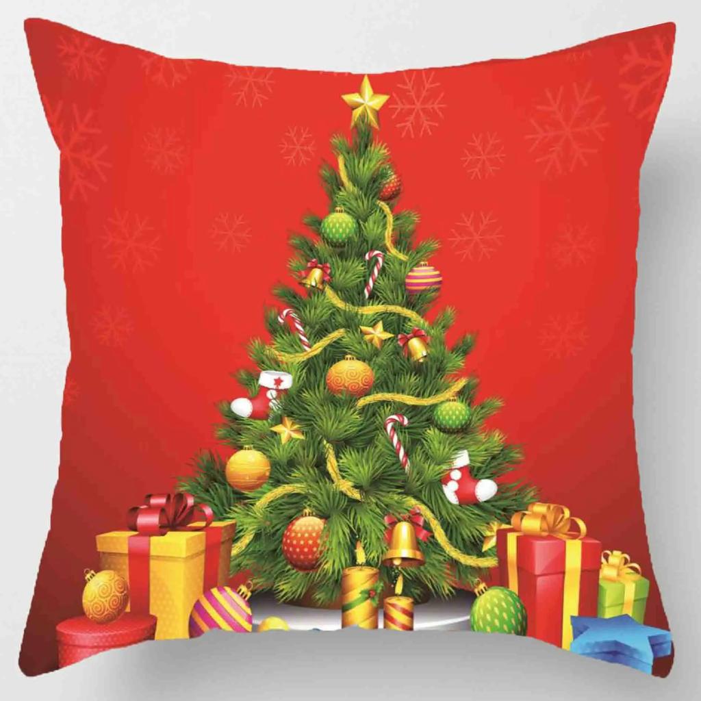 Christmas Themed Pillowcases Car Accessories Office Santa Claus Living Room Sofa Home Pillowcases