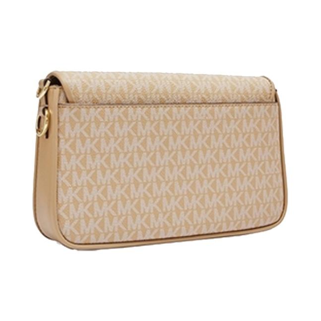 Michael Kors MK Bradshaw Monogram Vintage Flap Chain Leather Shoulder Bag Women Shoulder Bag Camel 30S1G2BL1B-222