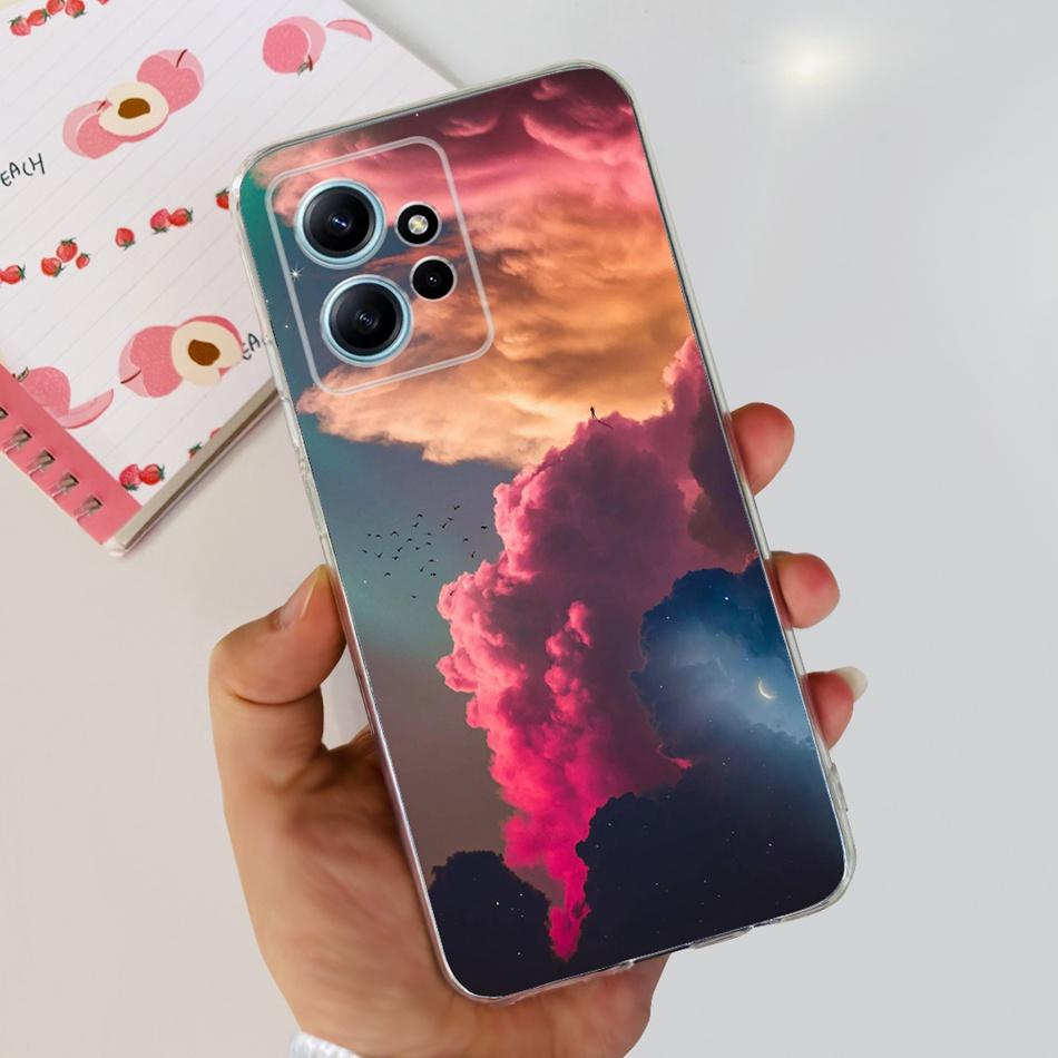 For Xiaomi Redmi Note 12 Case Redmi Note12 4G Global Cute Painted Soft Silicone TPU Phone Back Cover Bumper