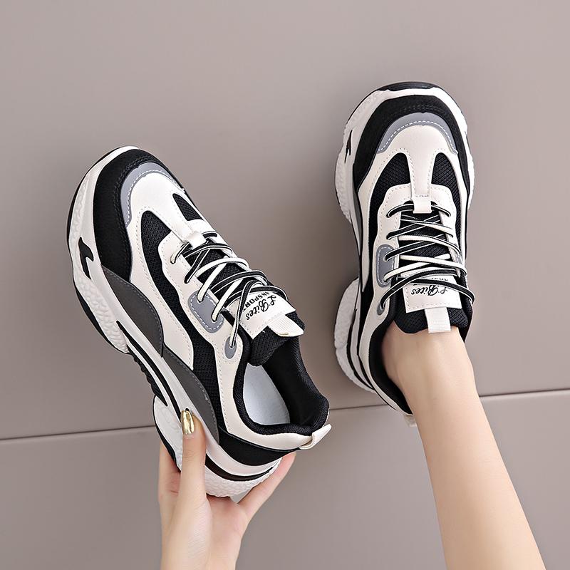 CRLAYDK женские модные массивные кроссовки на шнуровке на платформе повседневные кроссовки для бега и ходьбы удобные дышащие спортивные теннисные туфли для пап