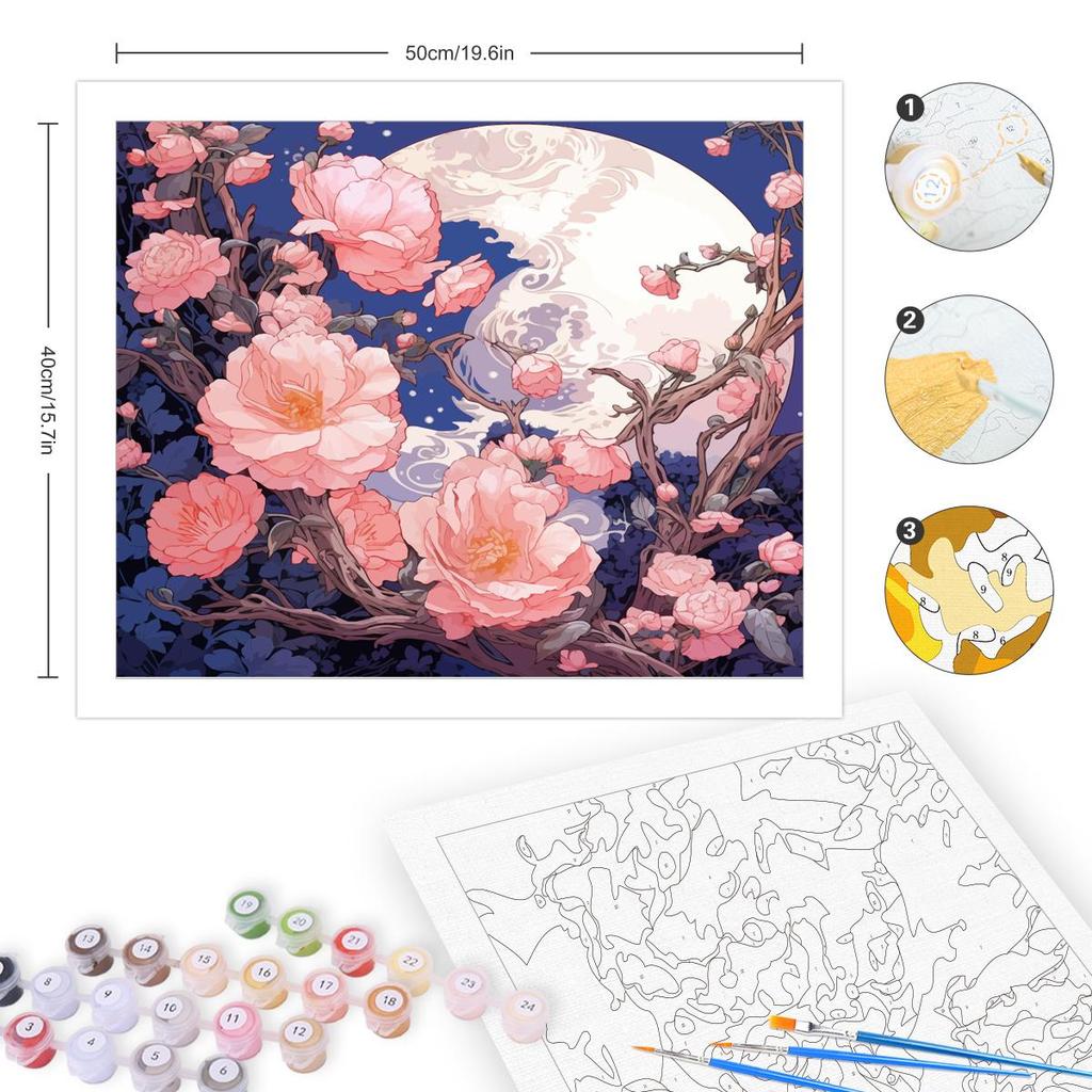 RUOPOTY Наборы картин по номерам «сделай сам», акриловая краска по номерам для взрослых, цветы на холсте, современные настенные украшения для дома