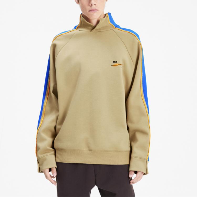 Puma X Ader Error Colorblock Повседневный спортивный свитер-свитшот с воротником-стойкой Унисекс Топы Хаки 595538-49