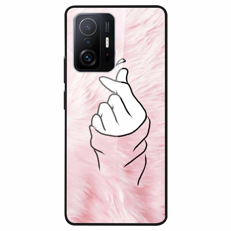 Закаленное Стекло Чехол Для Xiaomi 11T Чехол 6.67 Крутой Бампер Жесткий Стеклянный Чехол Для Xiaomi 11T Pro Чехол Mi 11T Pro Mi11T Capa Оболочки