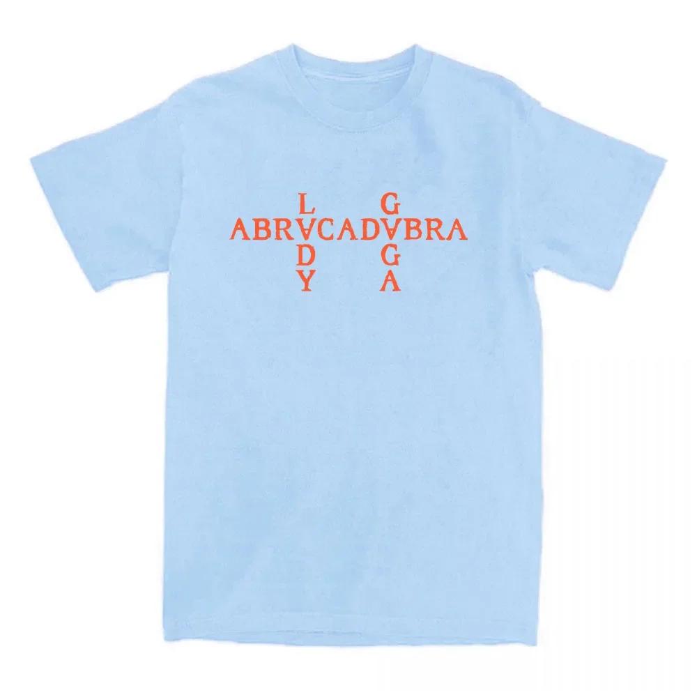 Abracadabra Lady Gaga Mayhem Album Tshirts Short Sleeve Round Neck Wounisex Tshirt Cotton Tees Camisetas Casual Hip Hop Streetwear