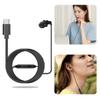 3.5mm Single Side Earbud Headsets Retractable Wired Headset No Microphone Mono Earplugs Wired Headset USB C Single Headphones