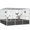 Vidaxl Woliera, Antracytowa, 302,5X324,5X211,5 Cm, Galwanizowana Stal