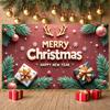 Xmas Banner New Year Christmas Decoration Banner Christmas Banner Reindeer Antler Decor For Office Decor Mall Decoration