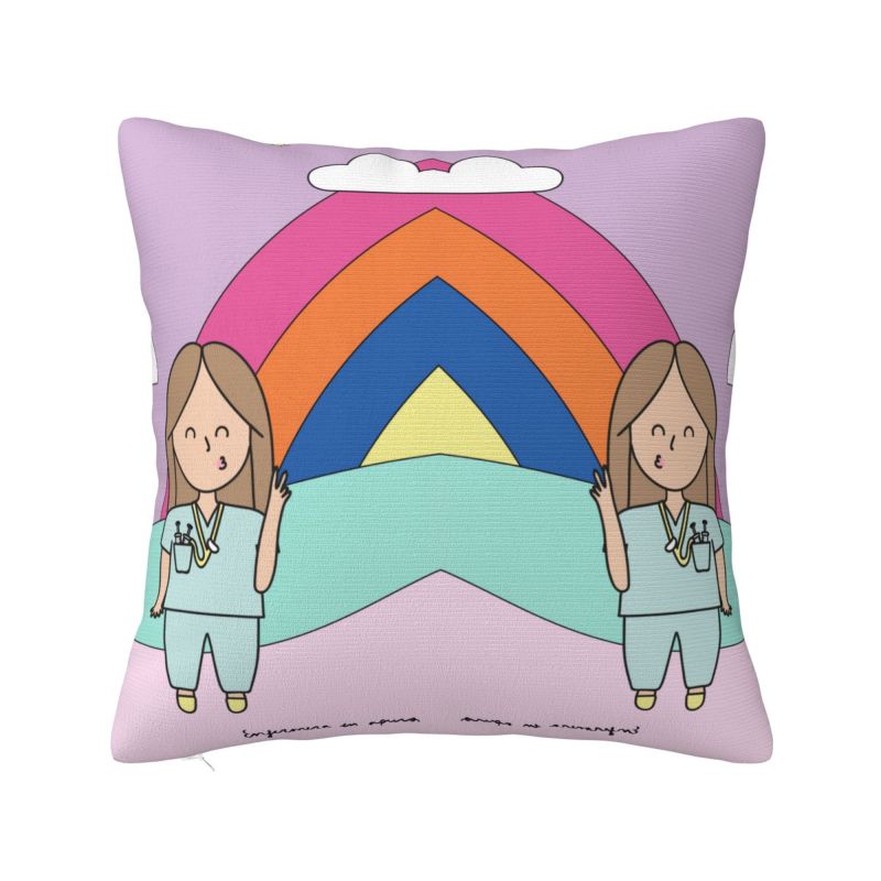 Cartoon Doctor Nurse Printed Nordic Pillow Cover Decoracion Salon Case Cushion