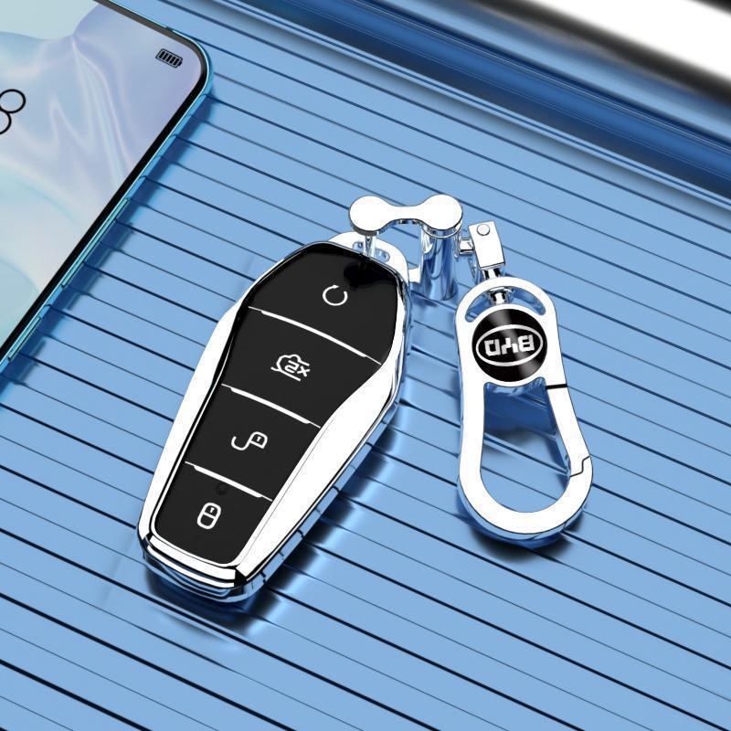 BYD Qin EV Key Cover: Full-Coverage Shell with Buckle Chain for 450 Version, New Energy Vehicles, Unisex.