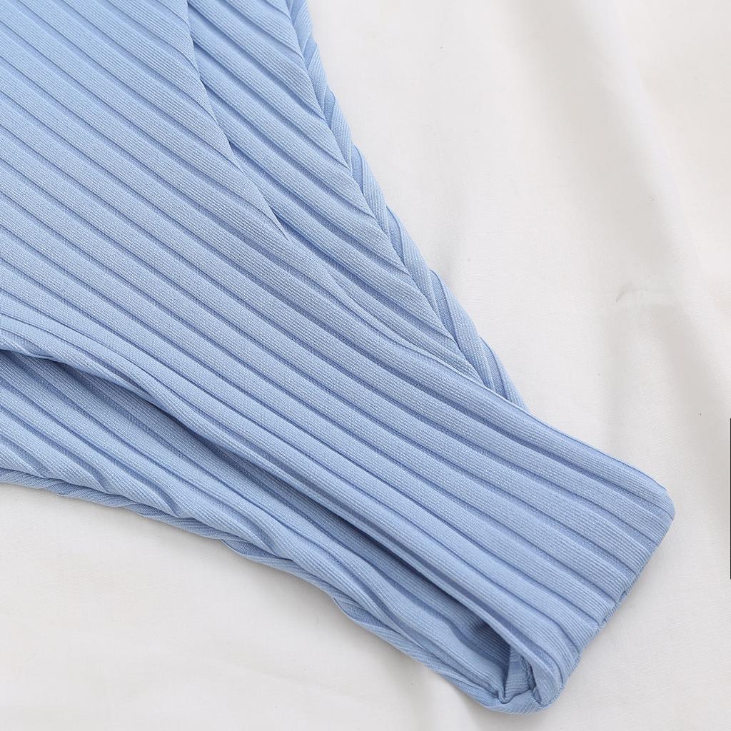 Женский сексуальный купальник с вырезом в полоску и высокой талией, разделенный купальник