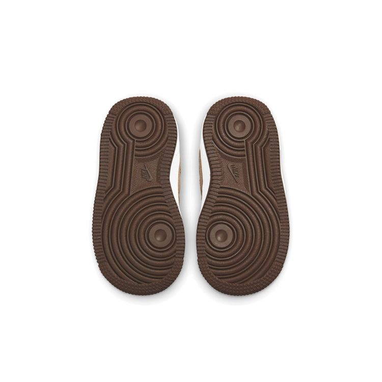 Nike Детские кроссовки Force 1 QS TD Acorn Brown Natural Underbrush DJ4298-100