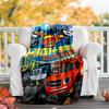 1pc Blaze and the Monster Machines4 Theme Blanket - Digital Print, Polyester, Cozy for All Seasons, Perfect for Outdoor, and Travel