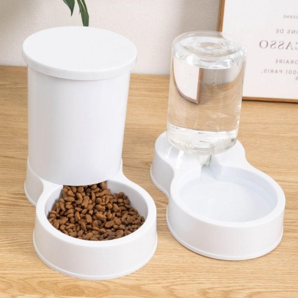 Пластиковая миска-автомат для воды и корма для кошек и собак, большая емкость, интегрированная миска для еды для домашних животных