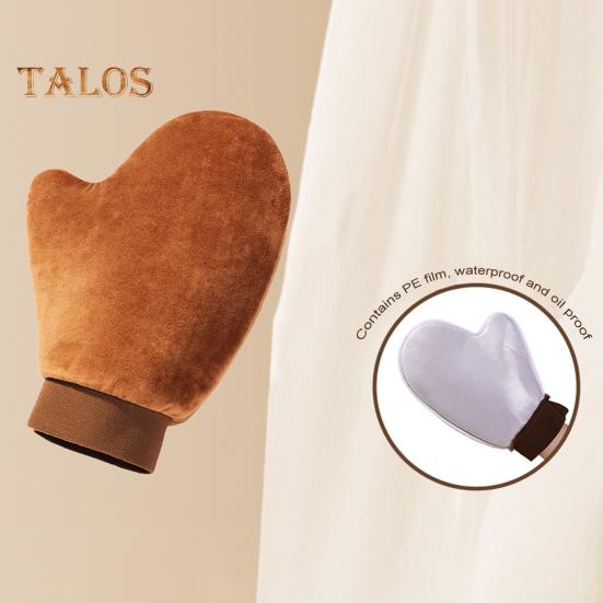 Перчатка-автозагар, двусторонняя перчатка-аппликатор для лосьона для тела, водонепроницаемая, износостойкая, быстросохнущая, флокирующаяся, перчатка для макияжа