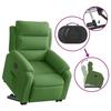 Recliner Chair with Lift Assistance Electric Light Green Velvet