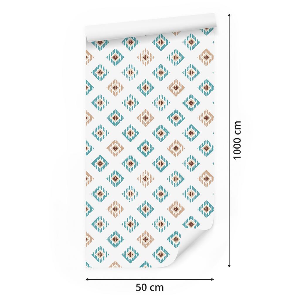 Geometric colorful pattern wallpaper for living room and bedroom 50x1000