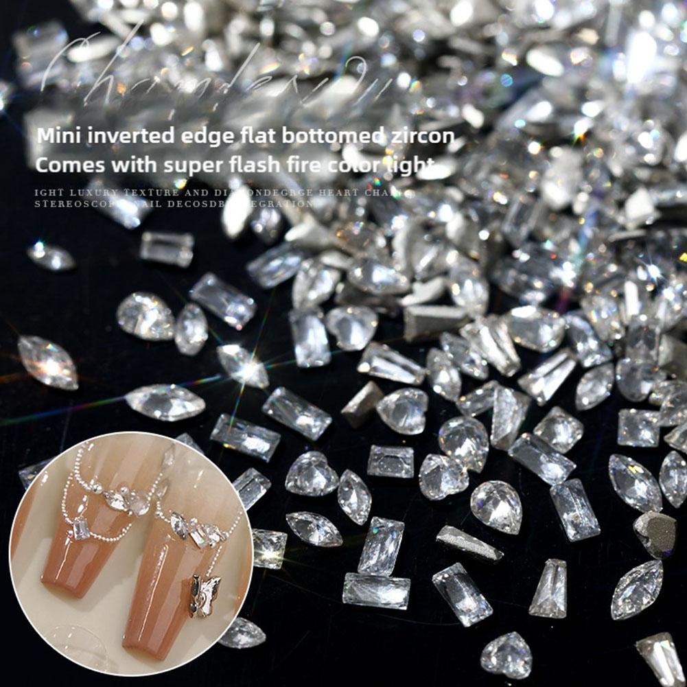 100pcs Super Glitter Mini Zircon 3D ail Art Decorations Accessories Manicure Garment Rhinestone R2X3
