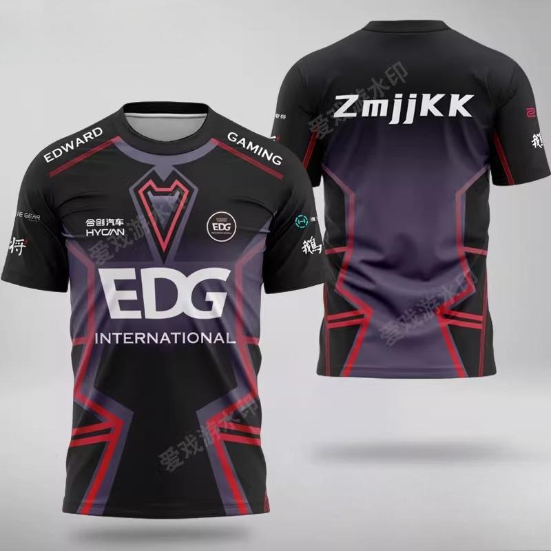 EDG Футболка с коротким рукавом BLG Team Fearless Valorant Covenant для молодежи, унисекс