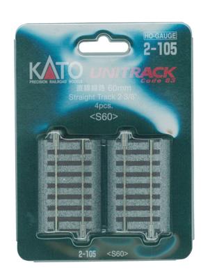 KATO HO Gauge Прямая колея 60 мм 4 шт 2-105 Принадлежности для моделей железных дорог