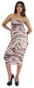 Inkmeso Womens Sexy Spaghetti Strap Dress Printed Bodycon Club Party Midi