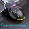 USB Wired Mouse Cool Seven-Color Backlight Gaming Mouse 3200DPI Adjustable 6 Keys Ergonomics Plug And Play Laptop Mice Computer Peripheral Accessories