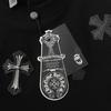 9989 CHROME HEARTS 2025 Летняя новая высококачественная хлопковая футболка с круглым вырезом, свободная, большого размера, для мужчин и женщин, парная футболка