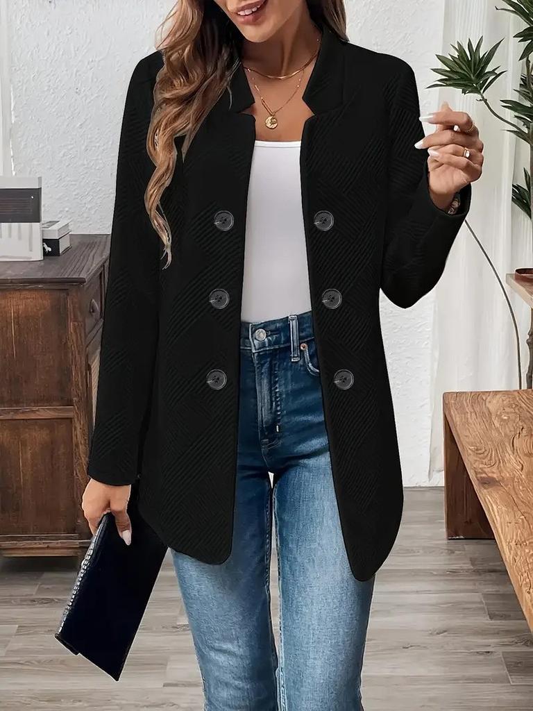 Осенне-зимний женский новый модный кардиган-пальто с пуговицами и воротником-стойкой