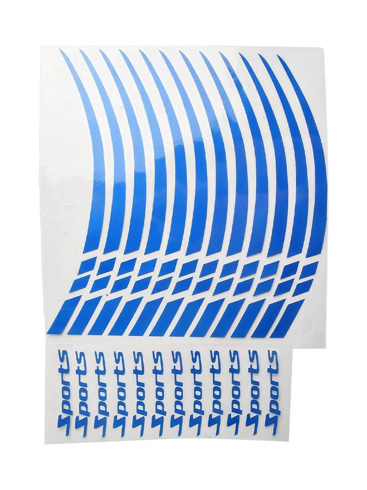 Комплект наклеек-полосок на обод мотоциклетного колеса, 12 штук для колес 18 21 дюйм