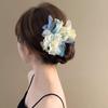 Заколка для волос в виде цветка пиона с бабочкой, женские аксессуары для волос, вышитые заколки для волос, заколки-крабы для волос с цветком, украшение на каждый день