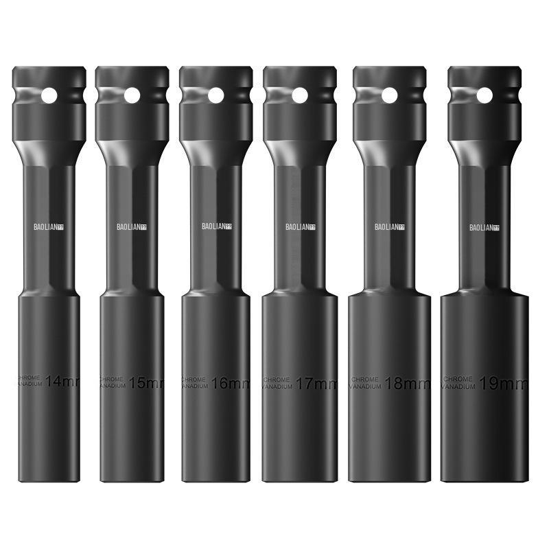 Ultra-Thin Extra-Long Hardened Socket Wrench for Lithium-Ion Impact Tools and Electric Vehicle Repair