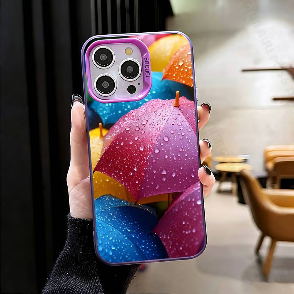Rainbow Umbrella Case For IPhone 11 12 13 14 15 16 17 Pro Max XS X XR Cover