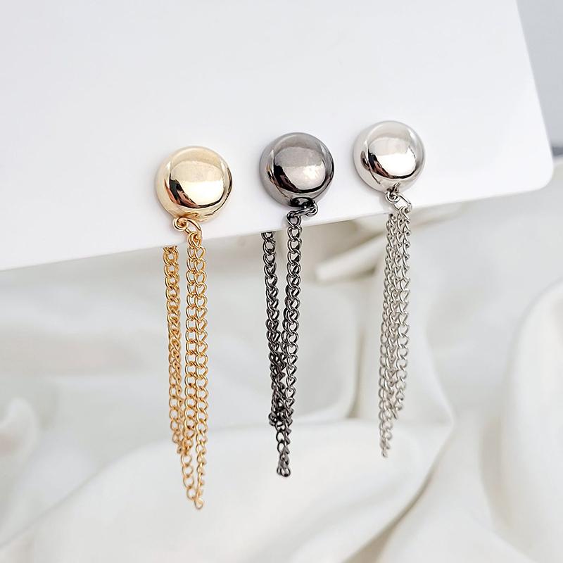 2Pcs Multi-Function Magnetic Clothing Clip With Chain Metal Buttons Clip Clothes Scarf Trouser Legs Cuff Fixing Magnet Pin