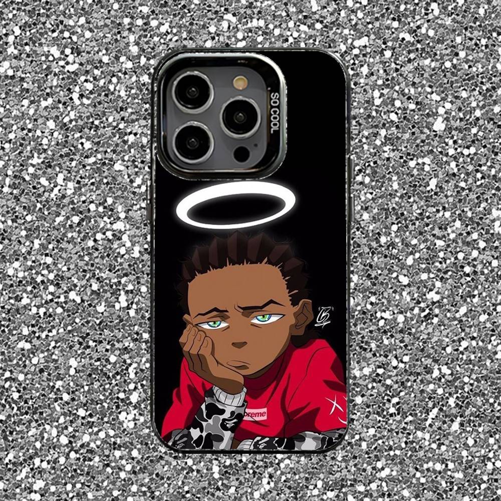 Чехол для телефона Riley Freeman Boondocks для iPhone 16,15,14,13,12,11,Pro,XS,Max,Plus,Mini,SE Черный Конфетный Матовый Ударопрочный Чехол