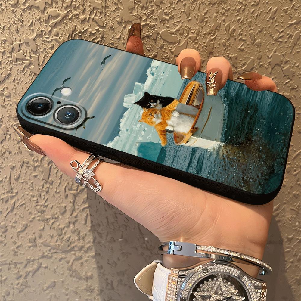 Funda Phone Cover Case for Apple iPhone 17 Pro Max 13 11 16 XR XS MAX Air 12 15 Pro 7 8 14 Cute Cartoon Cat