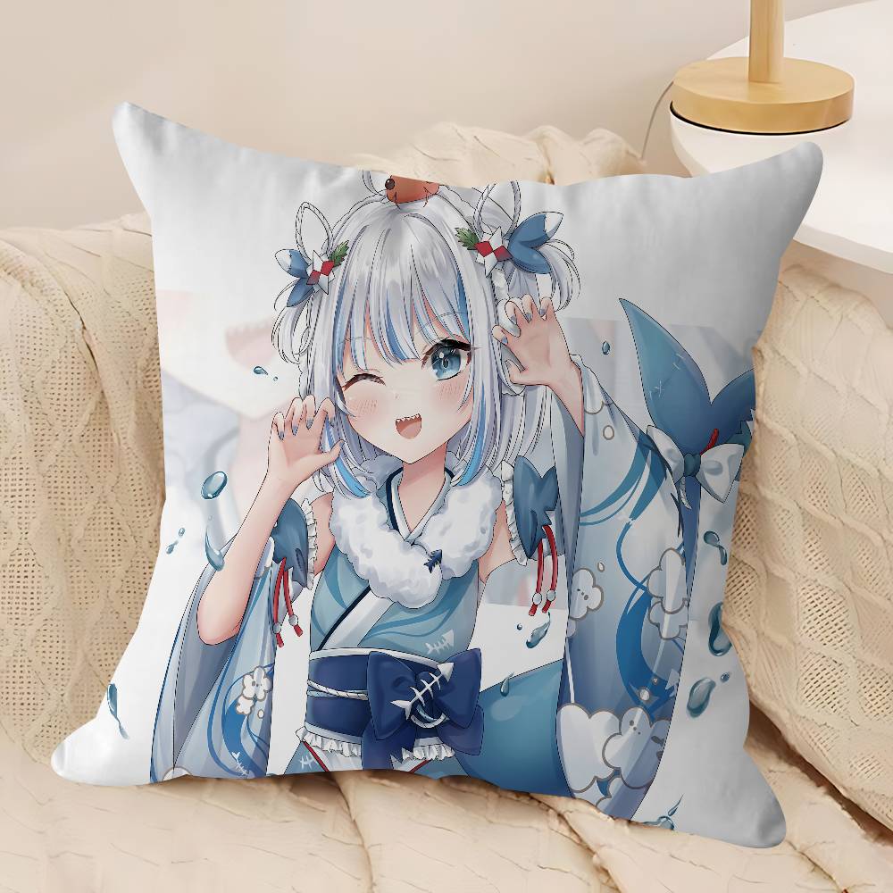 Musician G-Gawr G-Gura Pillowcase Toon Gift Cushion Cover Bedroom Home Sofa Chair Seat Decor Pillow Case
