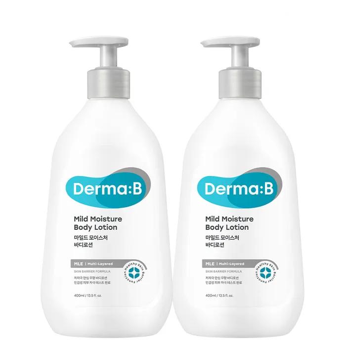 [Unscented] Derma B Mild Moisture Body Lotion 400ml 2 Pieces